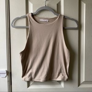 Sincerely Jules beige sleeveless high neck top